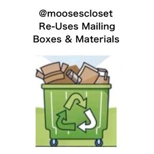 @moosescloset Re-Uses Mailing Boxes & Materials